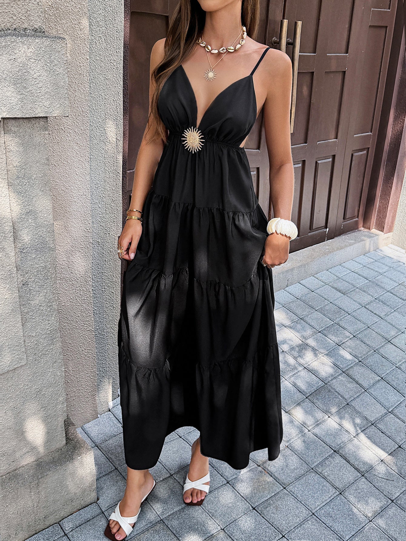 Eloisa - Vestido lencero de poliéster premium