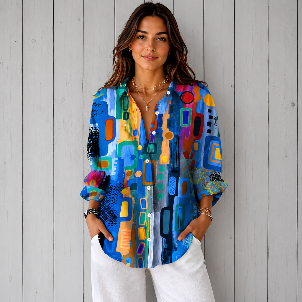Alicia - camisa de estampado leopardo elástico
