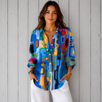 Alicia - camisa de estampado leopardo elástico