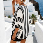 Elena - Vestido estampado de poliéster con cuello en V