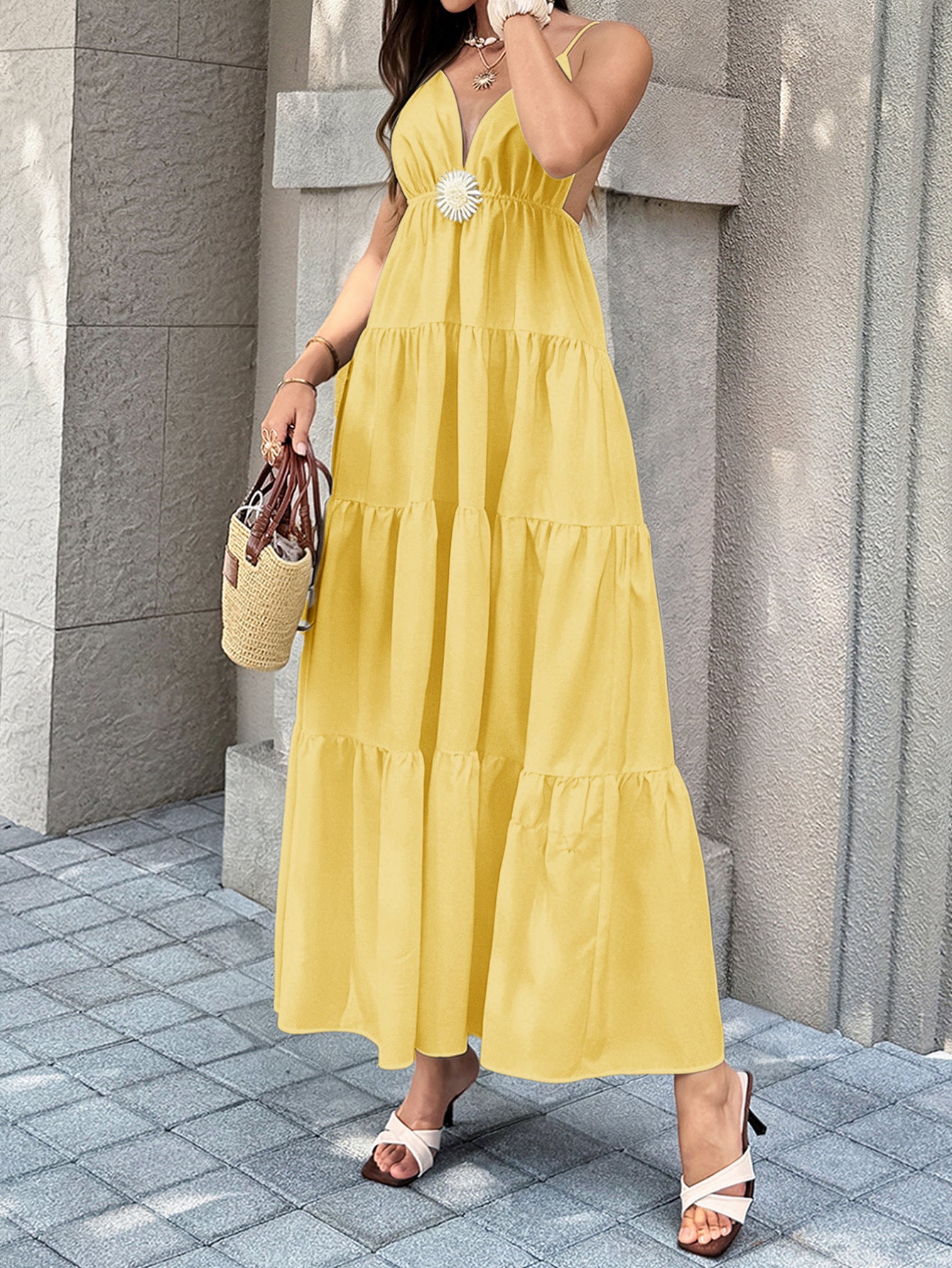 Eloisa - Vestido lencero de poliéster premium