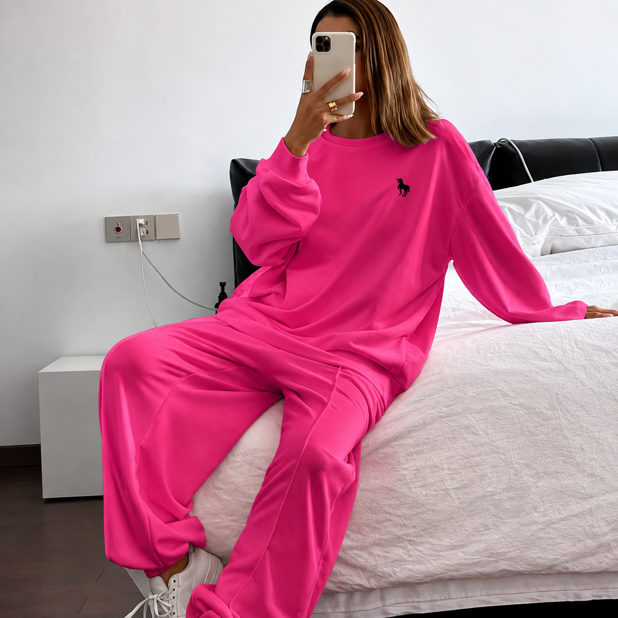 Paula - Conjunto de sudadera y pantalón estampado