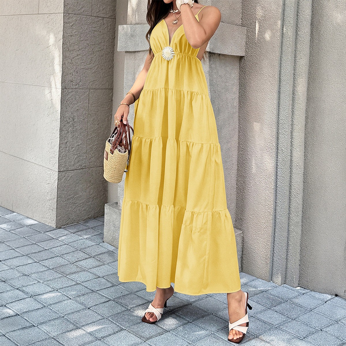 Eloisa - Vestido lencero de poliéster premium