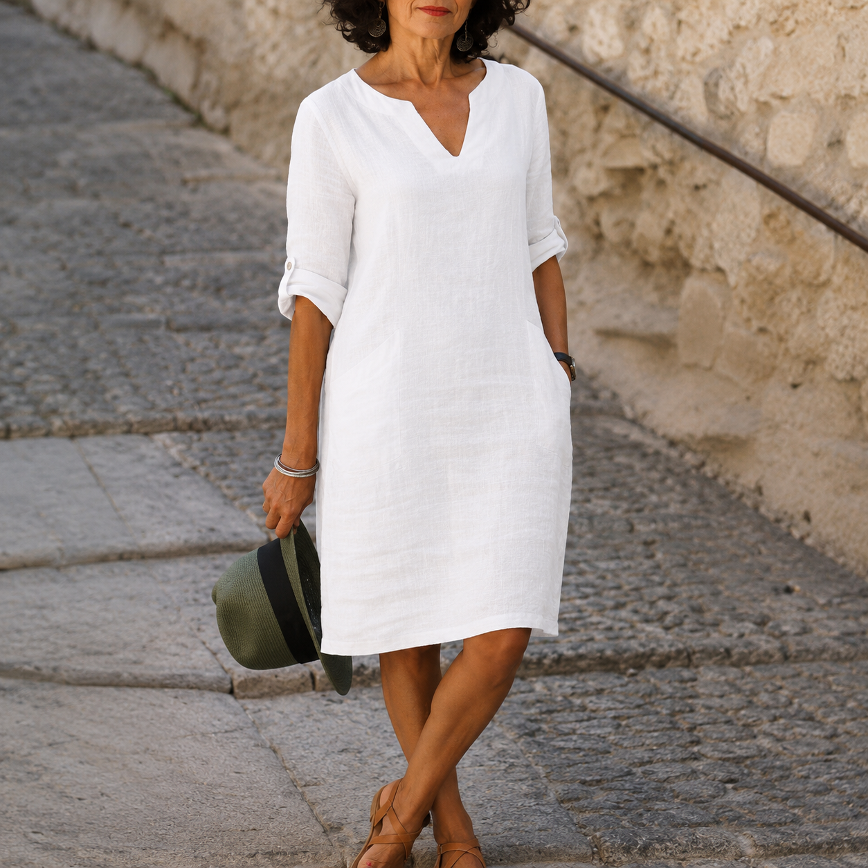 Elisa - Vestido Estampado Midi de Verano