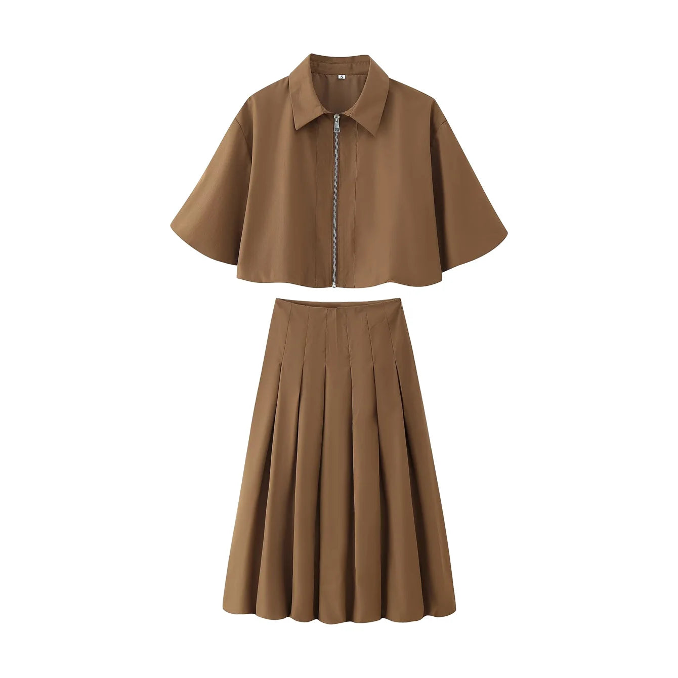 Nuria - Conjunto Elegante de Chaqueta y Falda Midi