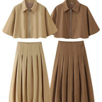 Nuria - Conjunto Elegante de Chaqueta y Falda Midi