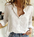 Manuela - Camisa de Lino Natural de Corte Holgado