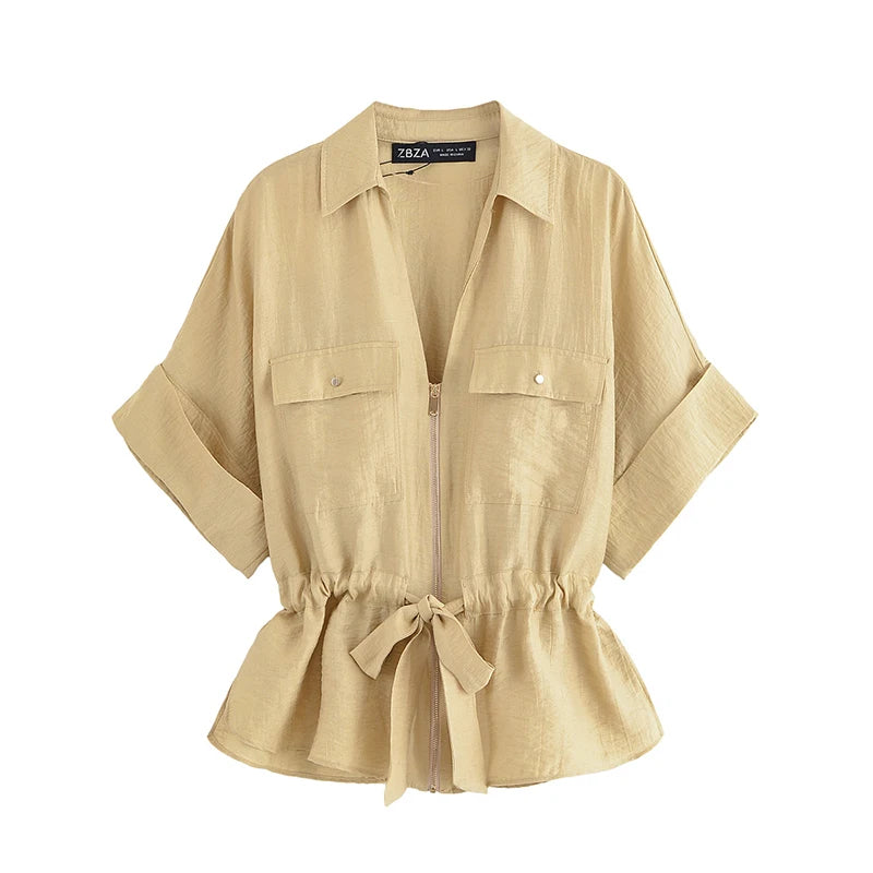 Dana - Conjunto Vintage Elegante de Blusa y Pantalón