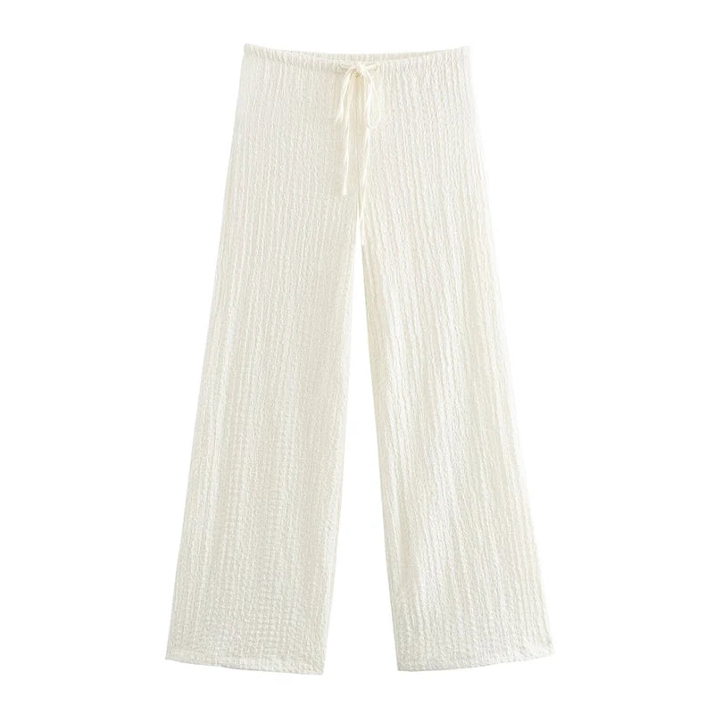 Sheena - Conjunto Elegante de Dos Piezas con Pantalón Acampanado