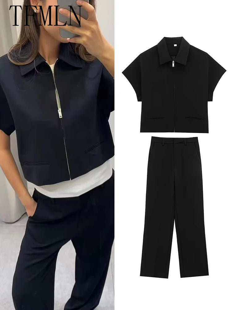 Clara - Conjunto Elegante de Chaqueta y Pantalón