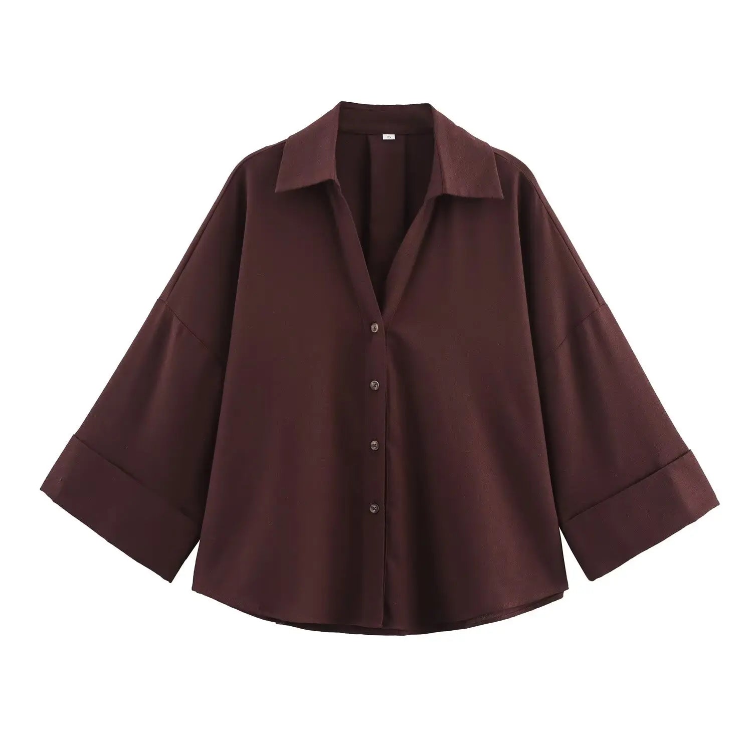 Violeta - Camisa Larga de Lino y Poliéster a Rayas