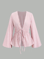 Susi - Chaqueta Ligera de Rayas para Mujer