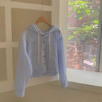 Olia - Camisa Casual con Capucha y Rayas