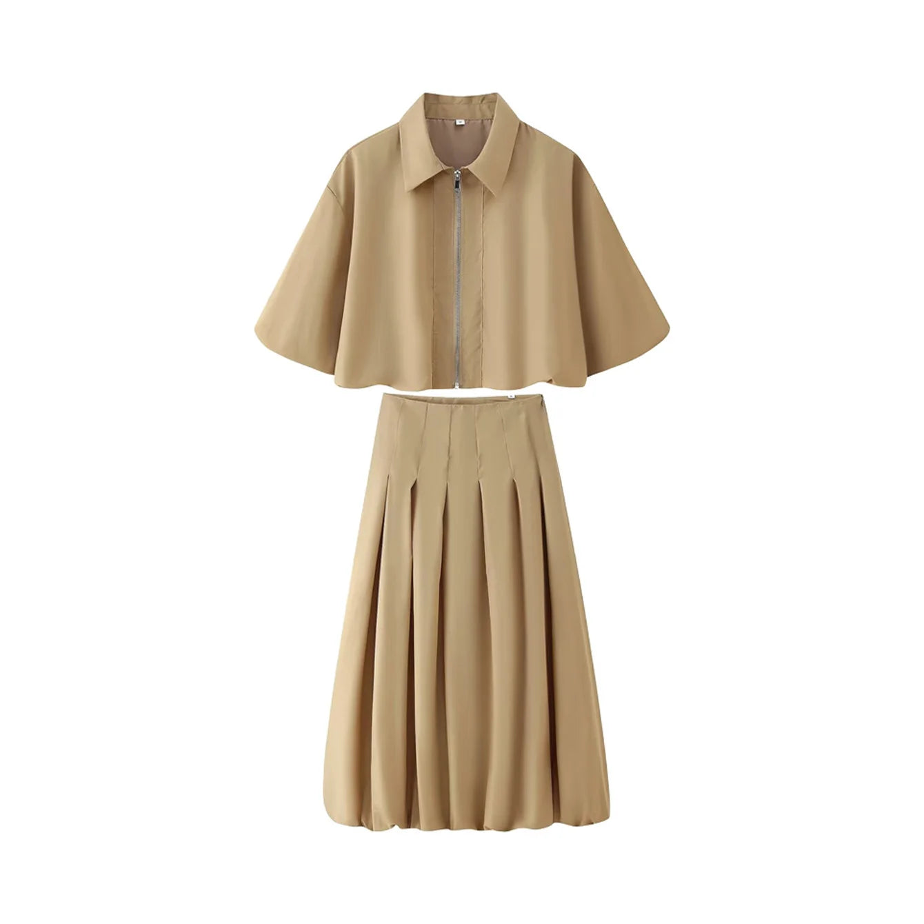 Nuria - Conjunto Elegante de Chaqueta y Falda Midi