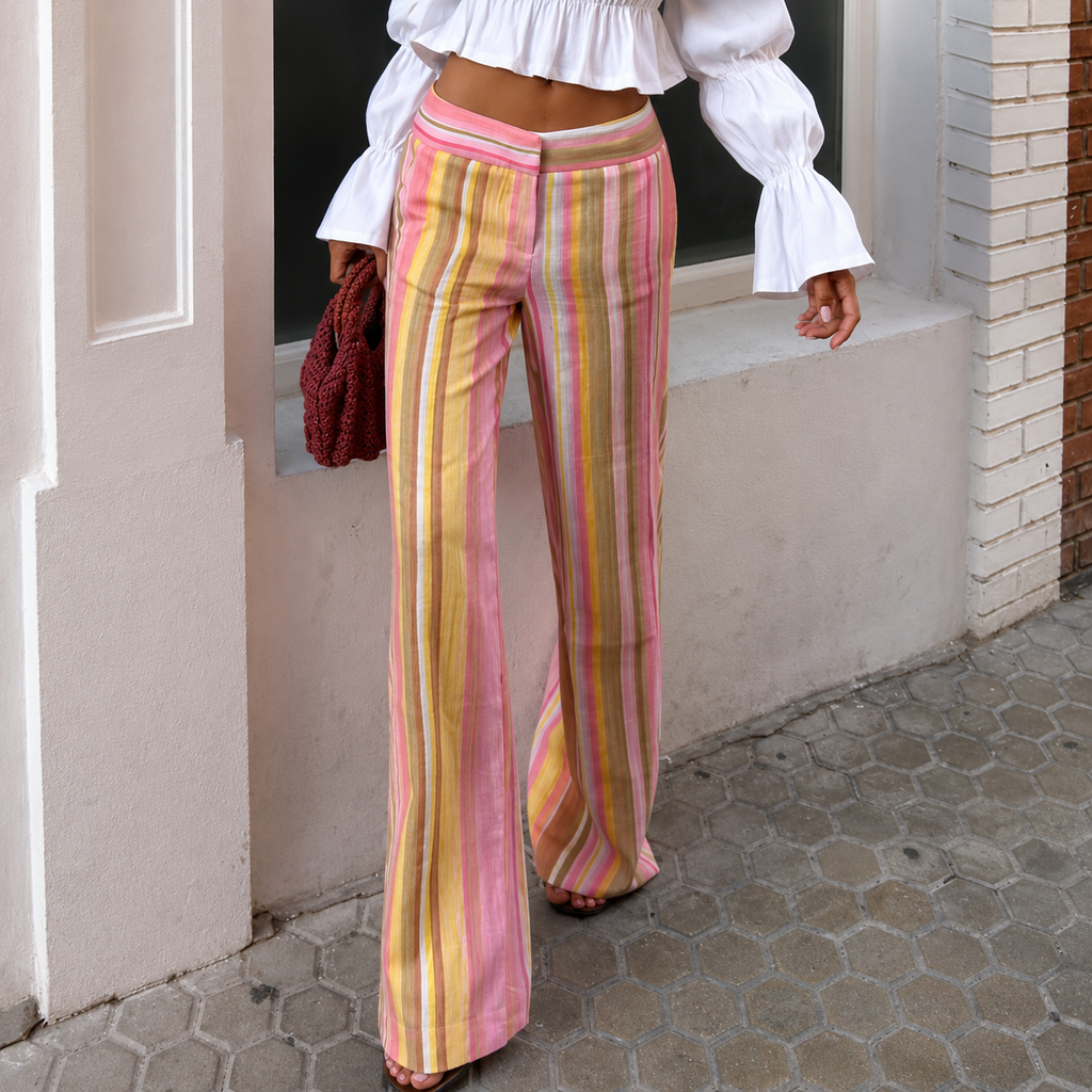 Mariana - Pantalón Palazzo de Rayas