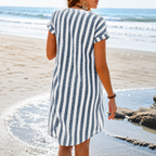 Luisa - Blusa de rayas de algodón y poliéster